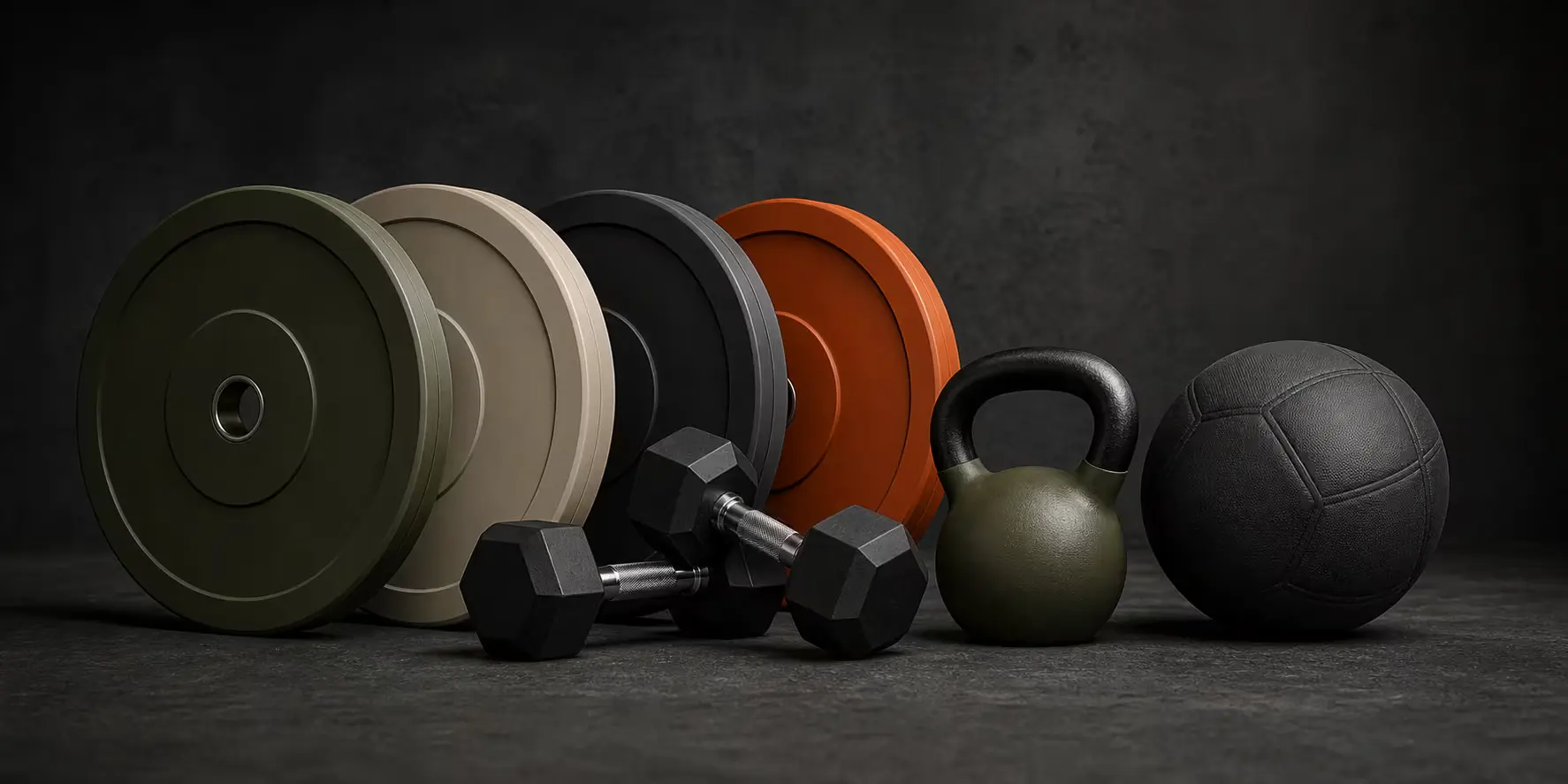 Training equipment arranged in a performance space